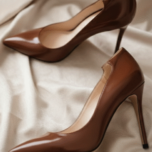 tacón elegancia marrón chocolate
