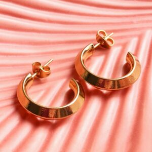 aros tipo argolla dorados